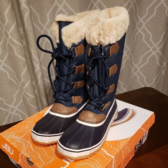 JBU Ladies Winter and Spring boots. Size 9, New with it's Box. Color Navy Blue - Picture 1 of 9